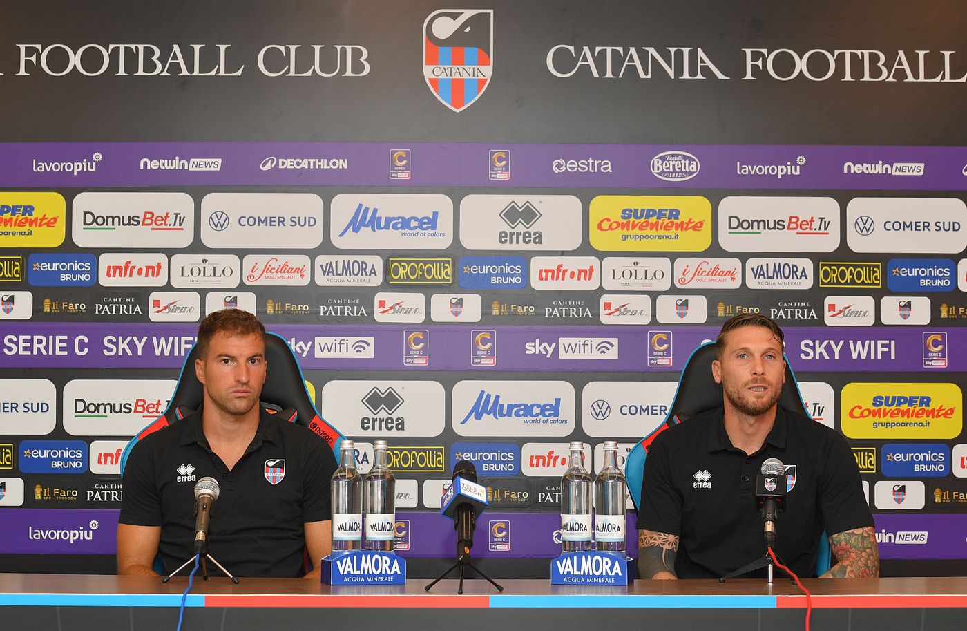 caturano e masciangelo in sala stampa
